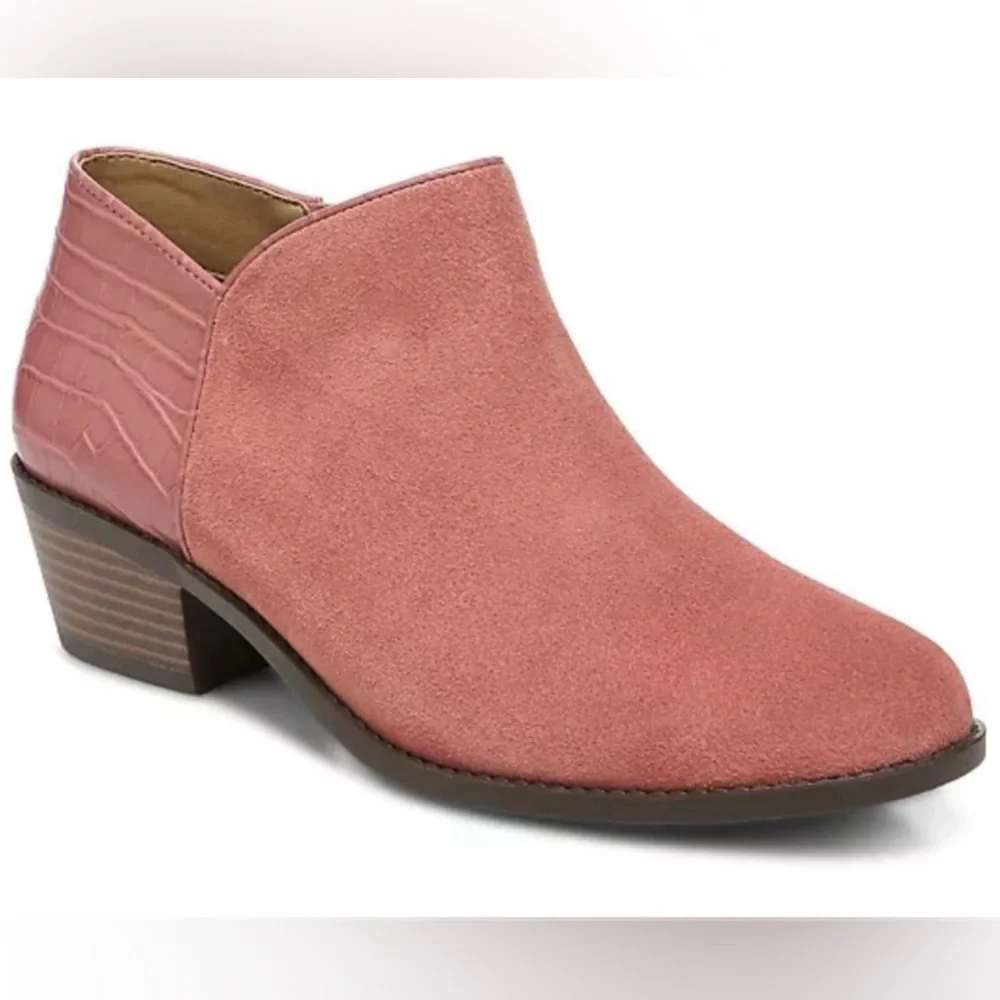 Vionic Marrisa women’s 6 pink suede zip up ankle boots